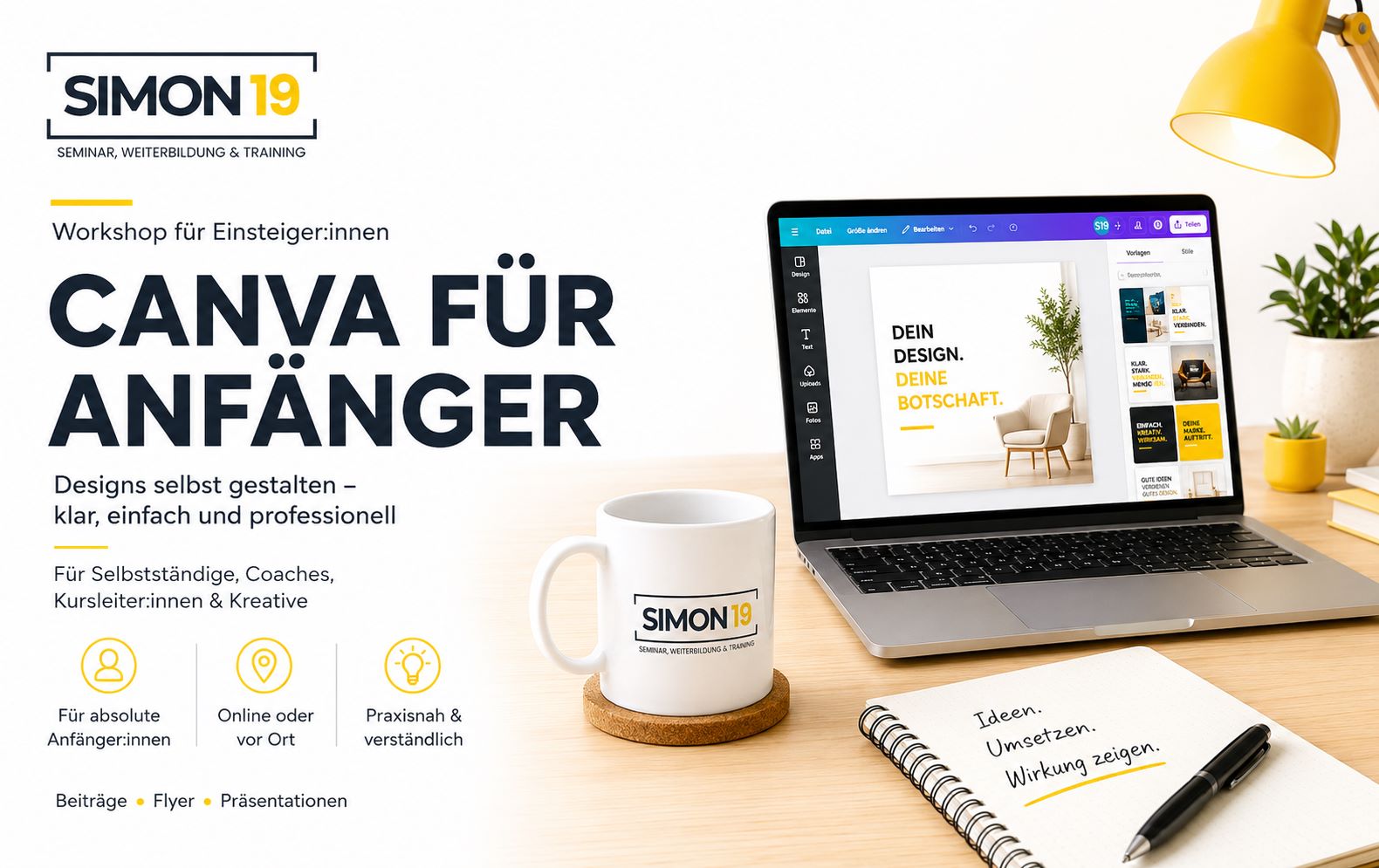 Canva Klein web Canva für Anfänger