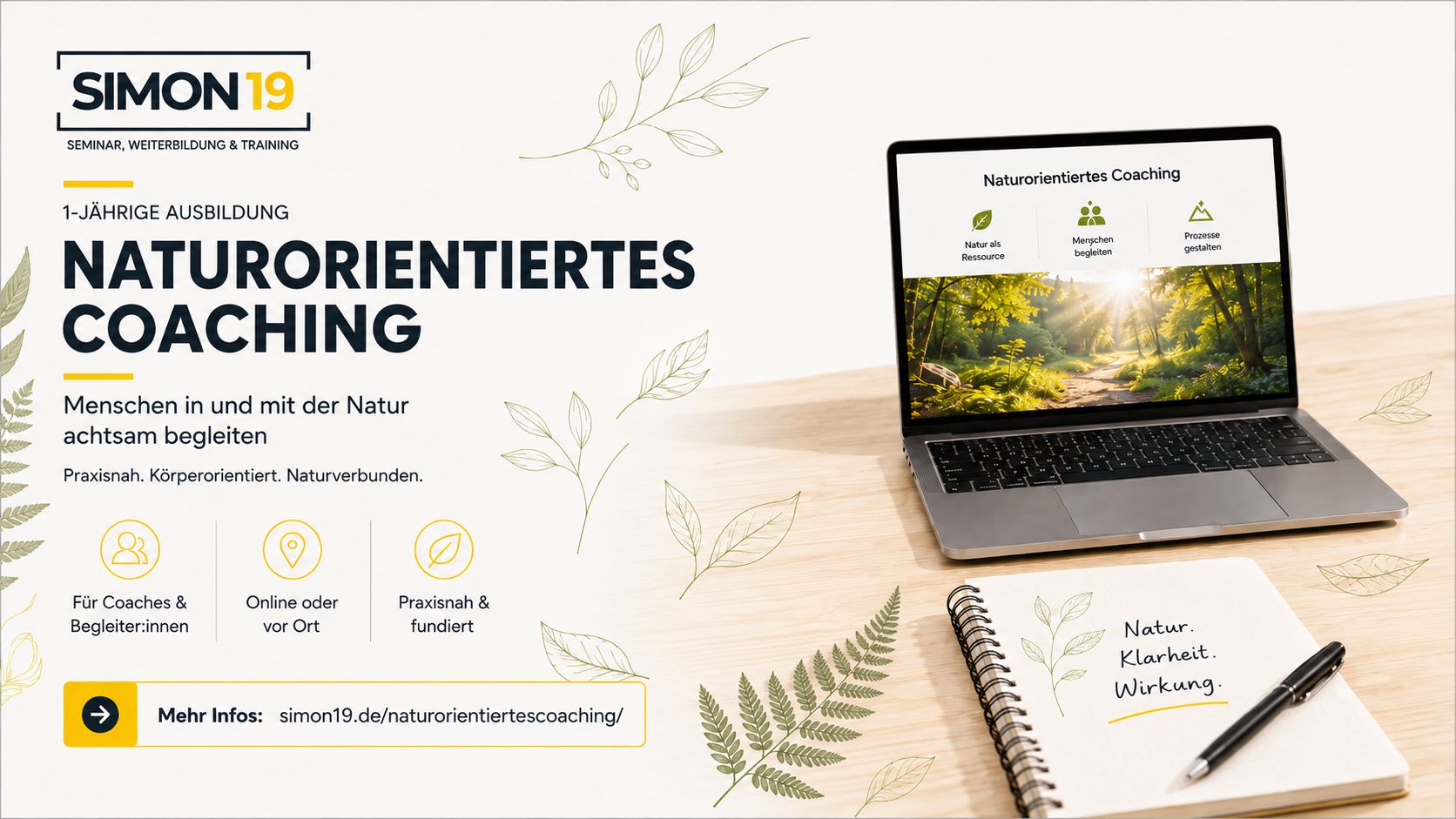 Naturorientiertes Coaching Klein web Canva für Anfänger